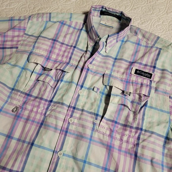 Columbia Other - Columbia PFG Super Bahama Men's Plaid Vented Fishing Shirt Size Small